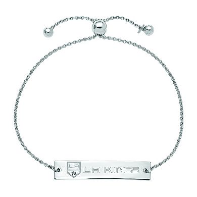 LogoArt Sterling Silver Los Angeles Kings Adjustable Bracelet