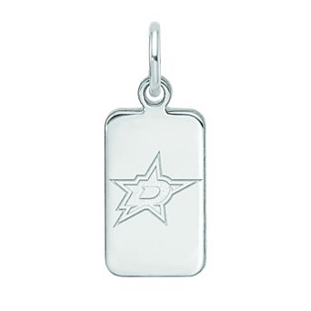 LogoArt Sterling Silver Dallas Stars Tag Pendant