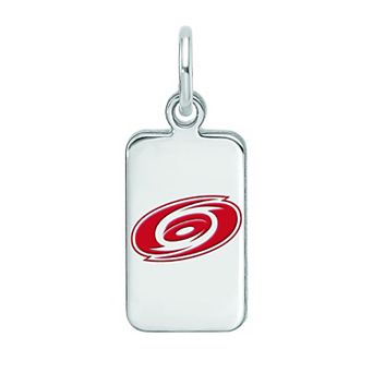 LogoArt Sterling Silver Enamel Carolina Hurricanes Tag Pendant