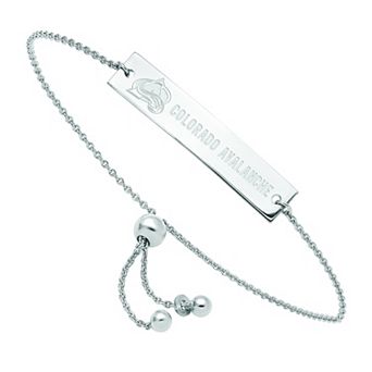 LogoArt Sterling Silver Colorado Avalanche Adjustable Bracelet