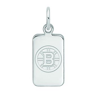 LogoArt Sterling Silver Boston Bruins Tag Pendant