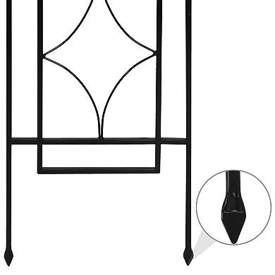 Sunnydaze Steel Chic Diamonds Garden Trellis - Set Of 2 - 60 In