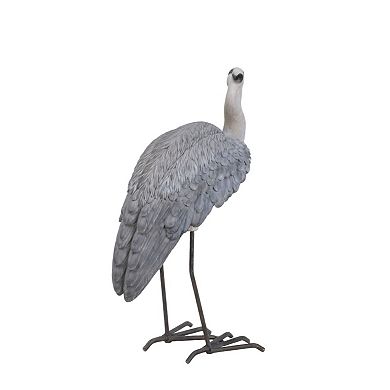 21" Brown and Gray Standing Heron Statue