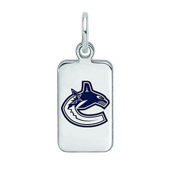 LogoArt Sterling Silver Enamel Vancouver Canucks Tag Pendant