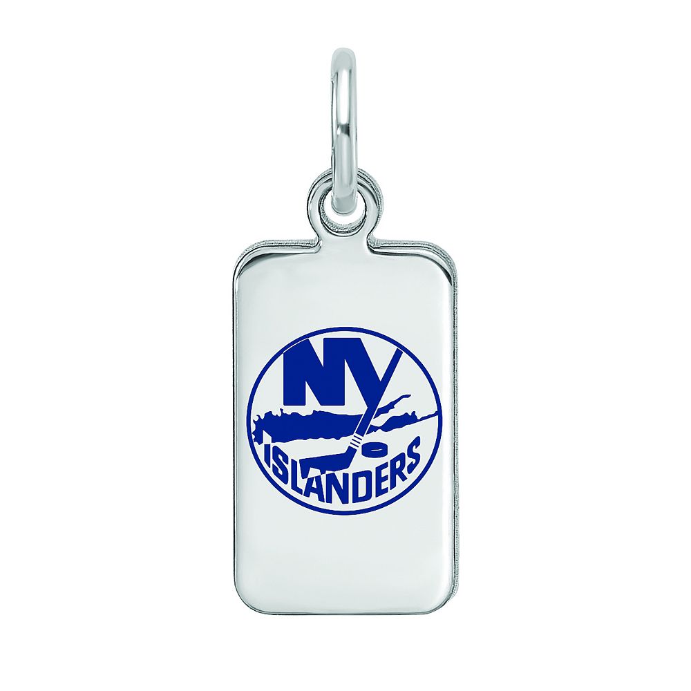 LogoArt Sterling Silver Enamel New York Islanders Tag Pendant display picture 2