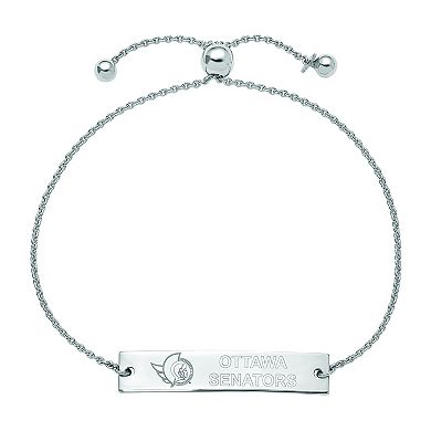 LogoArt Sterling Silver Ottawa Senators Adjustable Bracelet