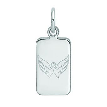LogoArt Sterling Silver Washington Capitals Tag Pendant