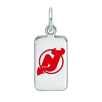 LogoArt Sterling Silver Enamel New Jersey Devils Tag Pendant