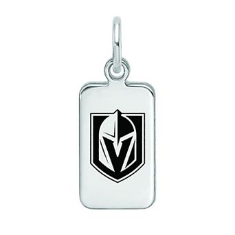 LogoArt Sterling Silver Enamel Vegas Golden Knights Tag Pendant