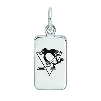 LogoArt Sterling Silver Enamel Pittsburgh Penguins Tag Pendant