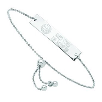 LogoArt Sterling Silver New York Islanders Adjustable Bracelet
