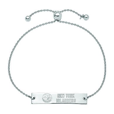 LogoArt Sterling Silver New York Islanders Adjustable Bracelet