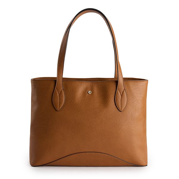 LC Lauren Conrad Tia Leaf Motif Tote Bag