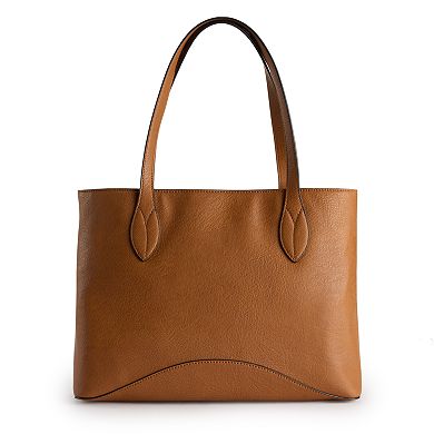 LC Lauren Conrad Tia Leaf Motif Tote Bag