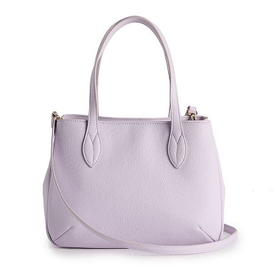 LC Lauren Conrad Emma Leaf Motif Satchel Bag