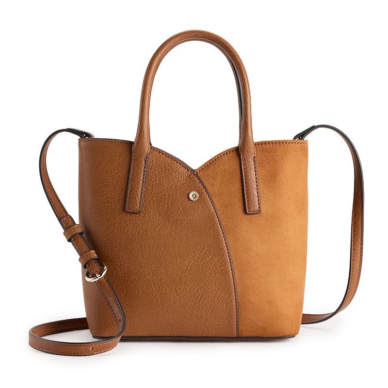 LC Lauren Conrad Tulip Mini Cossbody Bag, Saddle
