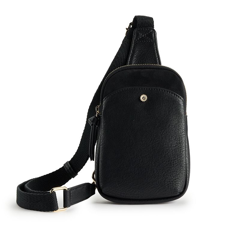 LC Lauren Conrad May Sling Crossbody Bag, Black