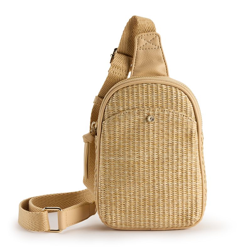 LC Lauren Conrad May Sling Crossbody Bag, Dark Natural Brown