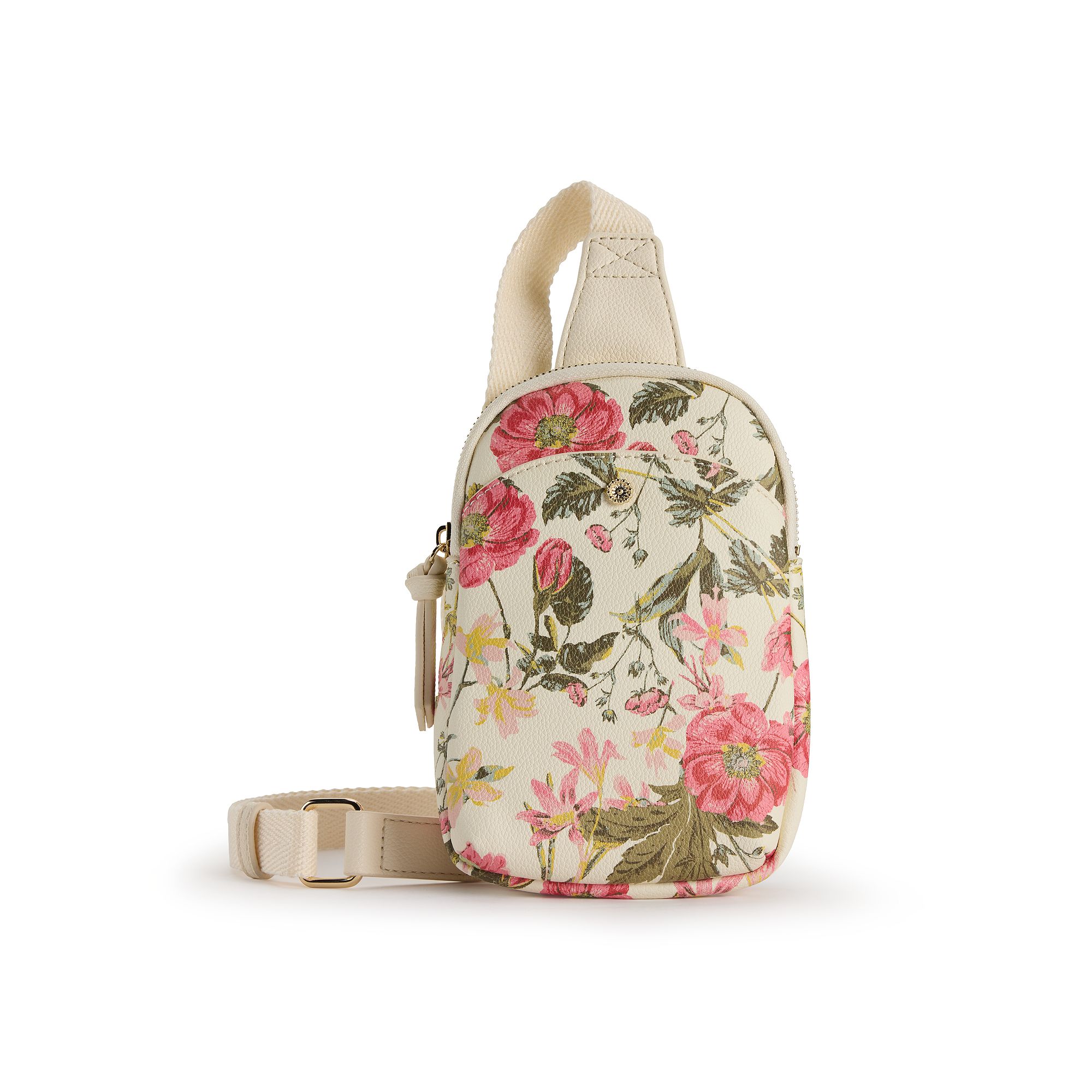 LC Lauren Conrad May Sling Crossbody Bag, Ivory Mila Botanical