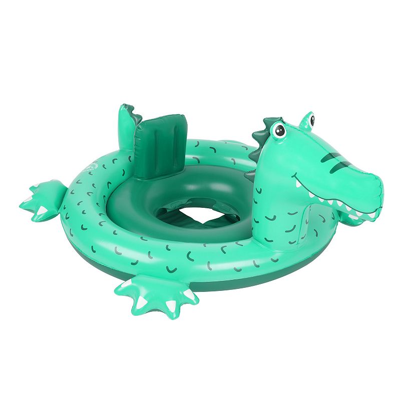 green crocodile shaped baby float