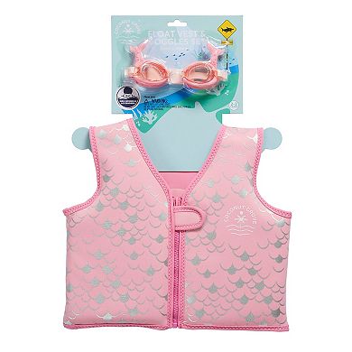 Children's Coconut Grove Float Vest & Swim Goggles Set