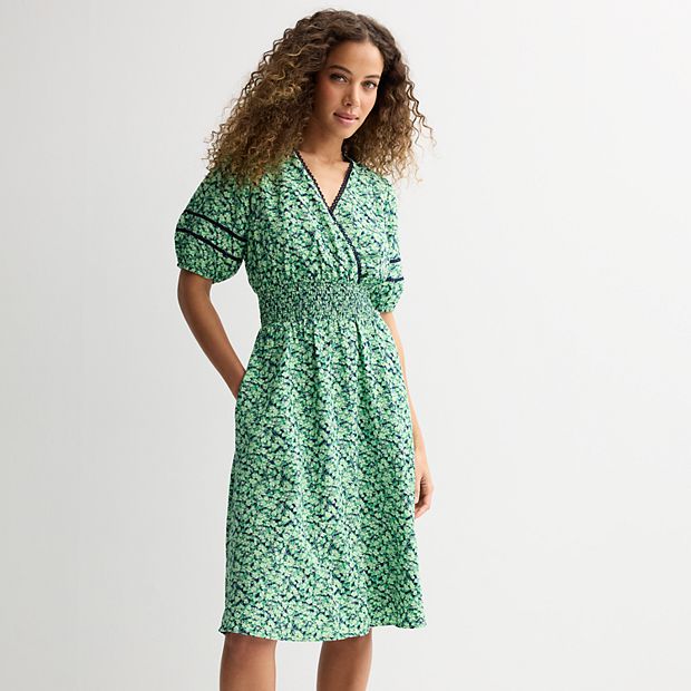green emerald velvet dress Long-Sleeve Sadie Shift Dress in Evergreen | Color - Evergreen Ponte / XXL