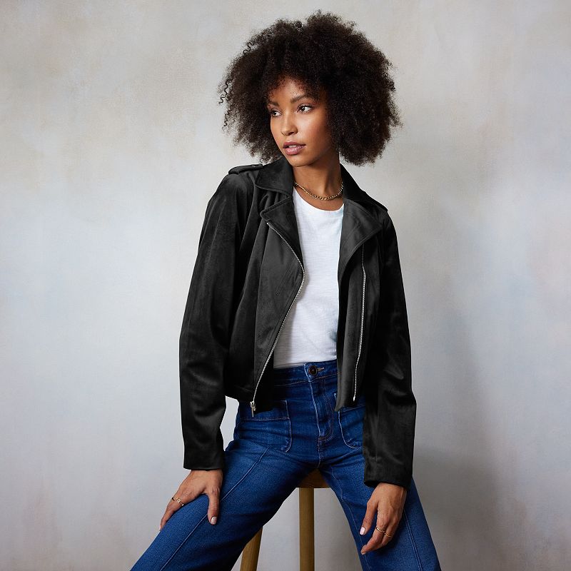 Womens leather shop jackets kohls