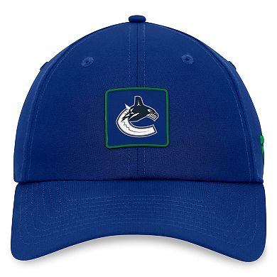 Men's Fanatics Branded  Blue Vancouver Canucks Authentic Pro Rink Adjustable Hat
