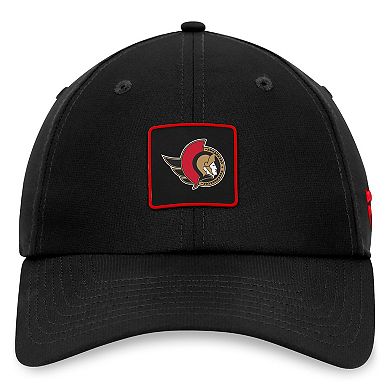 Men's Fanatics Branded  Black Ottawa Senators Authentic Pro Rink Adjustable Hat