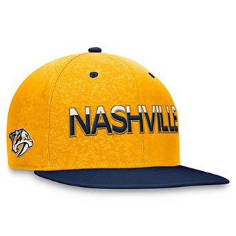 Men's Fanatics Branded Navy/Gold Nashville Predators Authentic Pro Rink Two-Tone Snapback Hat