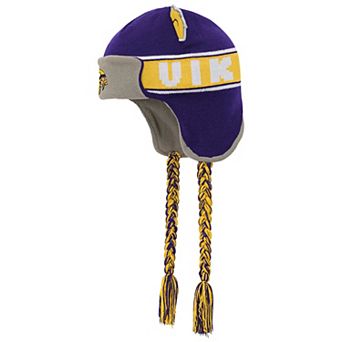 Youth Outerstuff Purple Minnesota Vikings Wordmark Ears Trooper Knit Hat