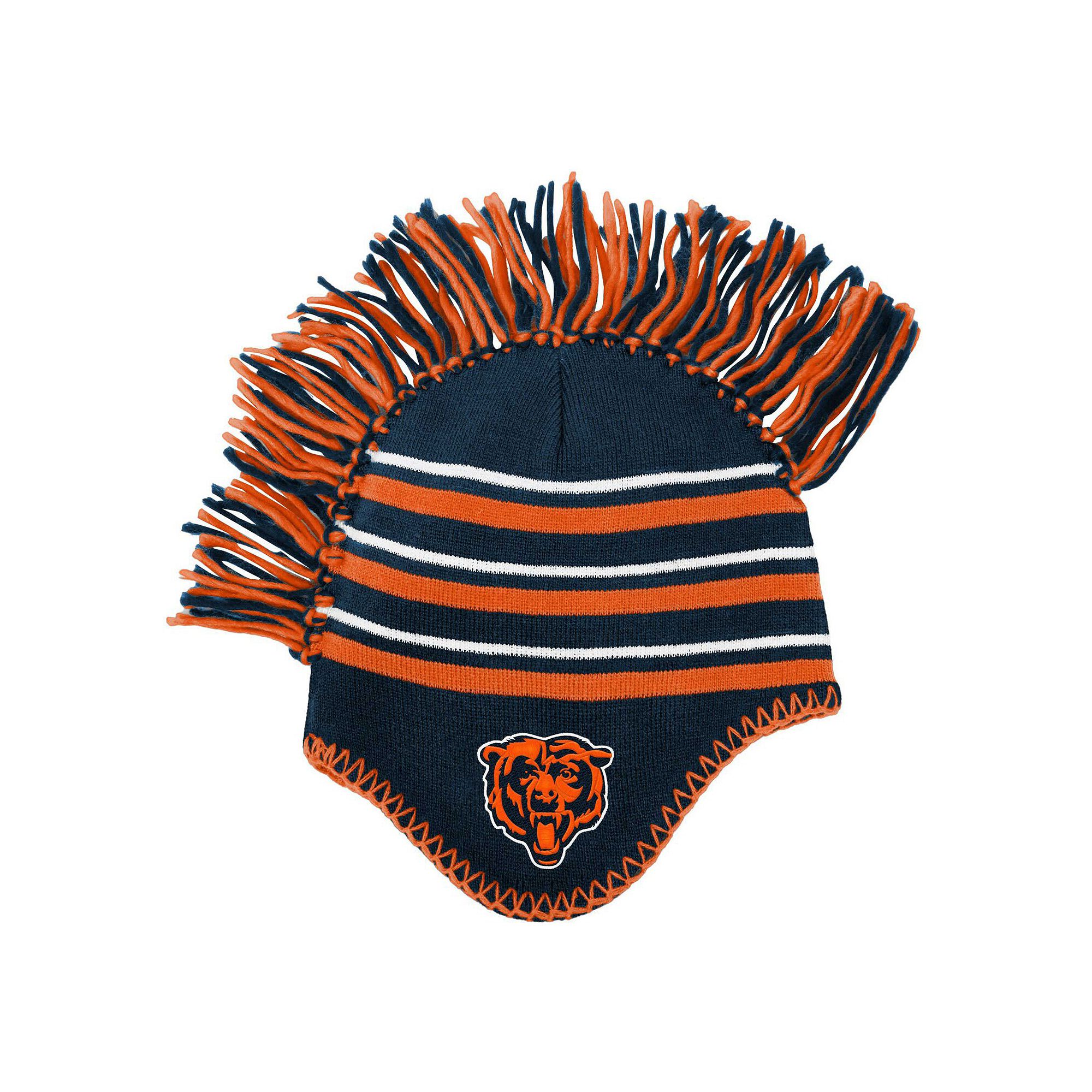 Preschool Navy Chicago Bears Mohawk Stripe Knit Hat, Blue