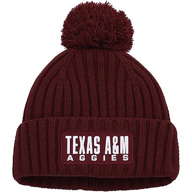 Men's adidas Maroon Texas A&M Aggies Modern Ribbed Cuffed Knit Hat with Pom
