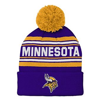 Preschool Purple Minnesota Vikings Jacquard Cuffed Knit Hat with Pom