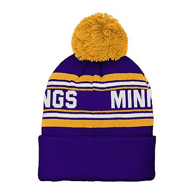 Preschool Purple Minnesota Vikings Jacquard Cuffed Knit Hat with Pom