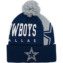 Youth Cream/Navy Dallas Cowboys Bone Cuffed Knit Hat