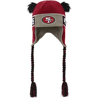 Youth Outerstuff Scarlet San Francisco 49ers Wordmark Ears Trooper Knit Hat