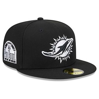 Men's New Era Black Miami Dolphins Main Patch 59FIFTY Fitted Hat