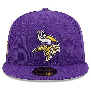 Men's New Era Purple Minnesota Vikings Main Patch 59FIFTY Fitted Hat