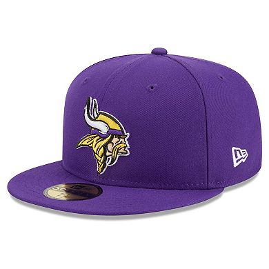 Men's New Era Purple Minnesota Vikings Main Patch 59FIFTY Fitted Hat