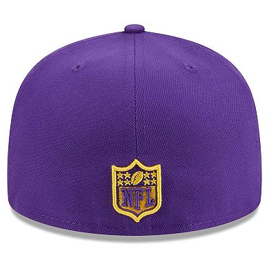 Men's New Era Purple Minnesota Vikings Main Patch 59FIFTY Fitted Hat
