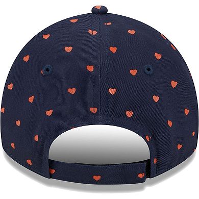 Girls Preschool New Era Navy Chicago Bears Hearts 9TWENTY Adjustable Hat