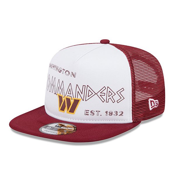 Men's New Era White/Burgundy Washington Commanders Banger 9FIFTY ...