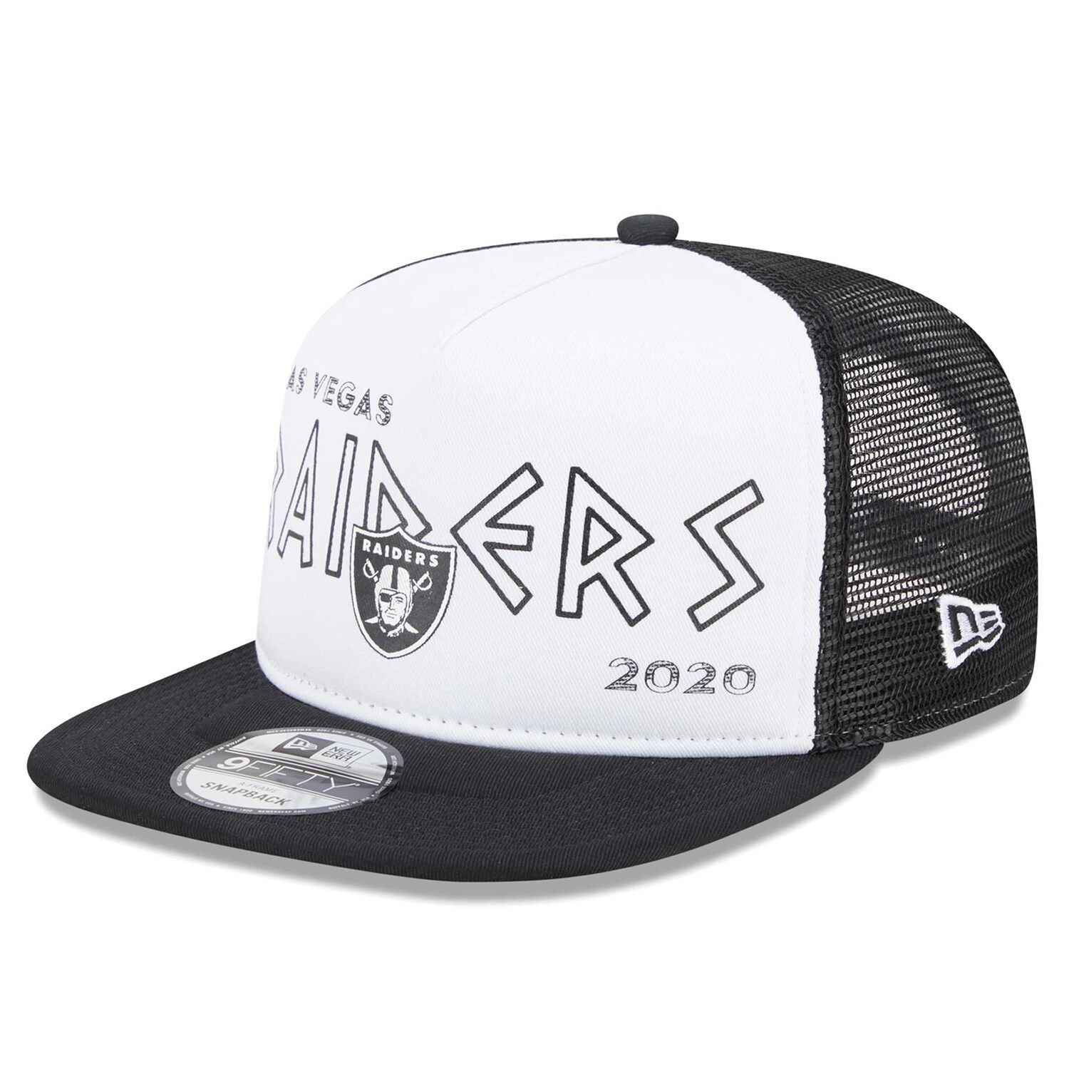 New Era Las Vegas Raiders Black Base Black White 9Fifty Snapback Cap