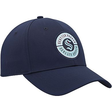 Men's adidas Navy Seattle Kraken Circle Logo Flex Hat