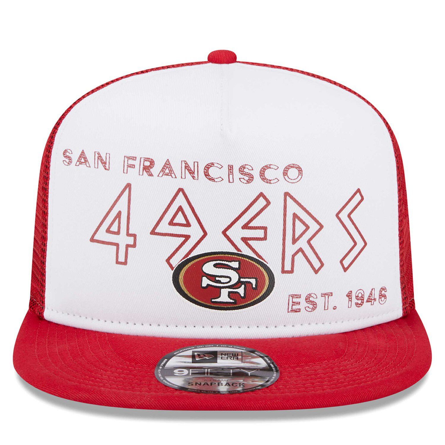 New Era San Francisco 49ers Camo Snapback Hat - Men's Trucker Cap NFL Gear