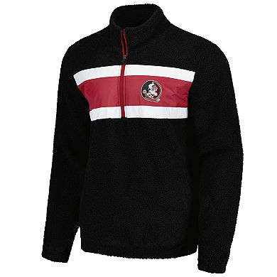 Men's G-III Sports by Carl Banks Black Florida State Seminoles Pinch Runner Half-Zip Top