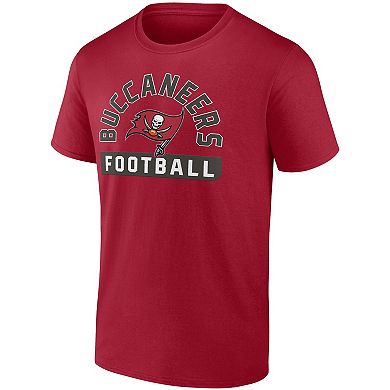 Men's Fanatics Branded Red/White Tampa Bay Buccaneers Two-Pack 2023 Schedule T-Shirt Combo Set