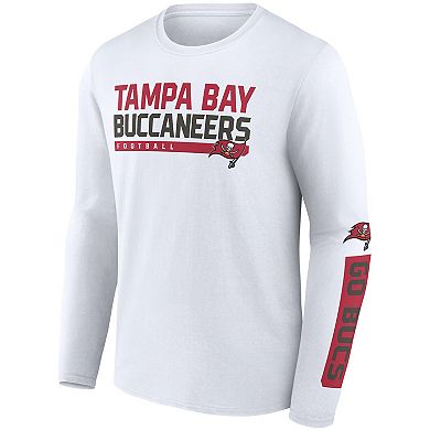 Men's Fanatics Branded Red/White Tampa Bay Buccaneers Two-Pack 2023 Schedule T-Shirt Combo Set