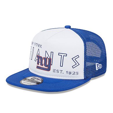 Men's New Era White/Royal New York Giants Banger 9FIFTY Trucker Snapback Hat